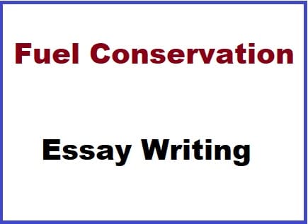 essay on fuel conservation